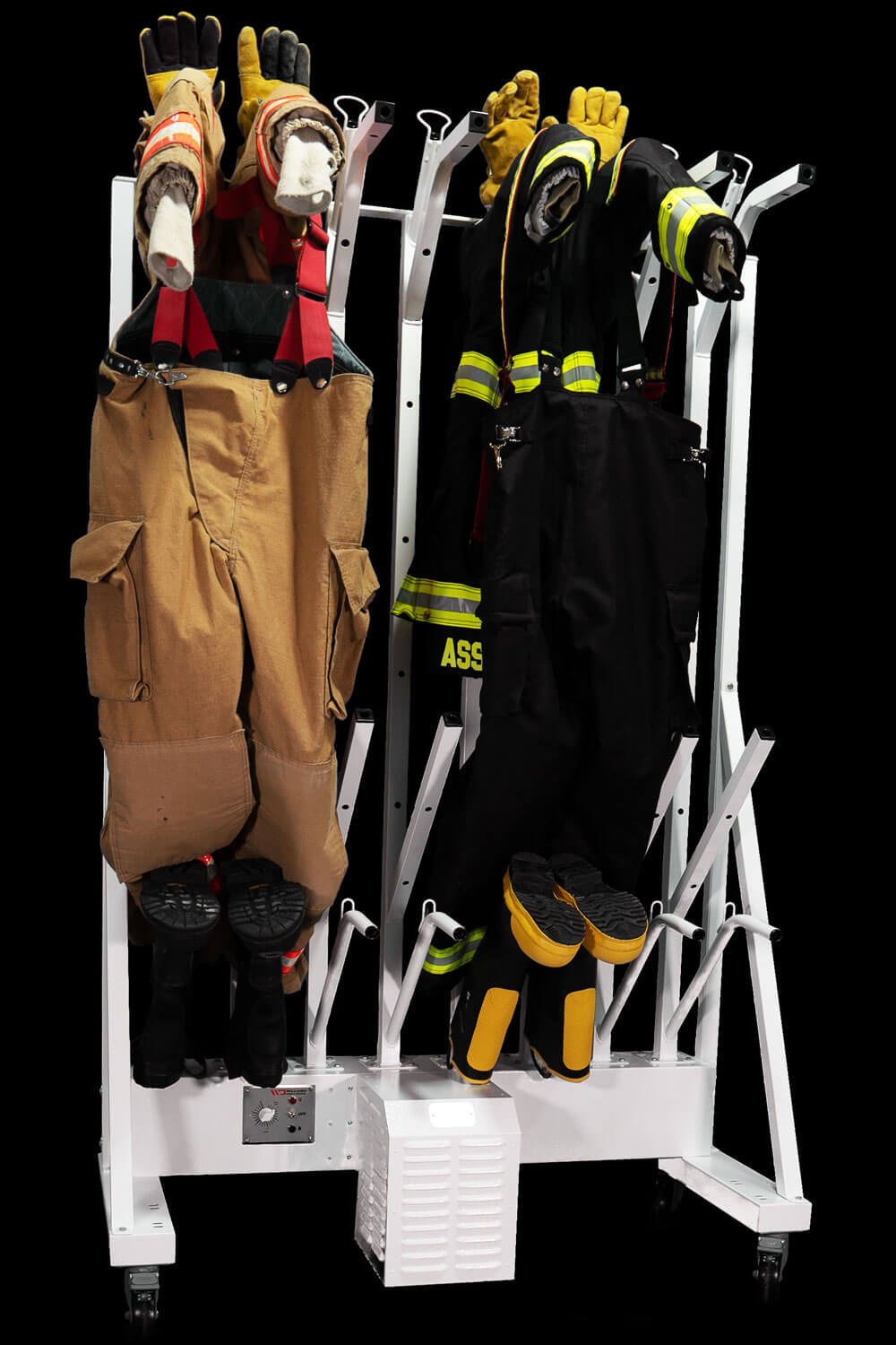 Dressed fire gear dryer from Williams Direct Dryers